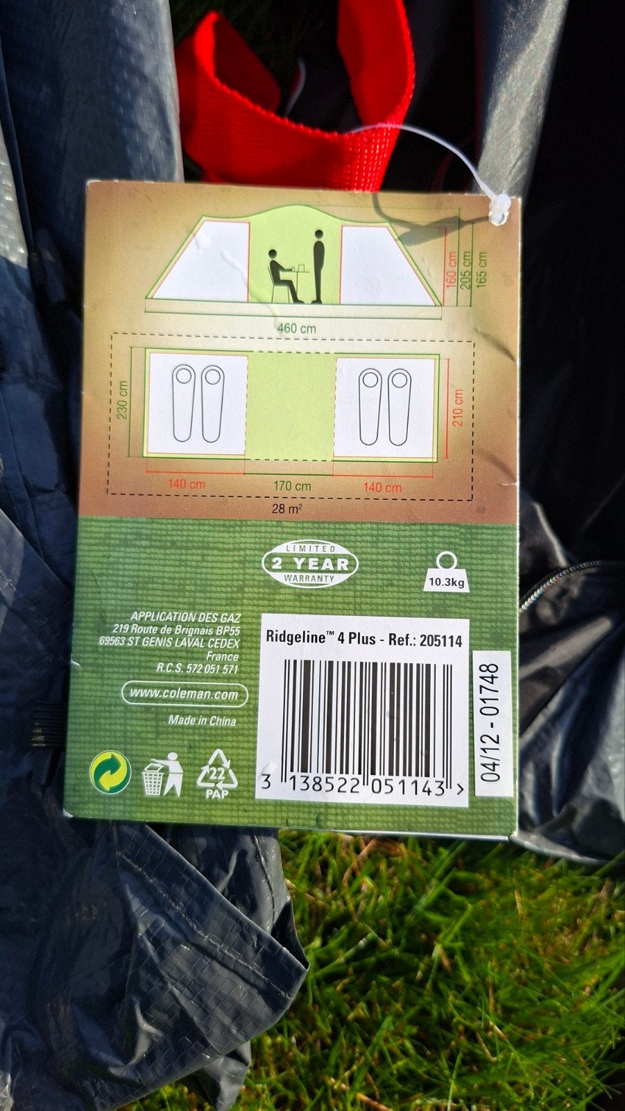 Coleman Ridgeline 4 persoons tent, Ophalen, Zo goed als nieuw
