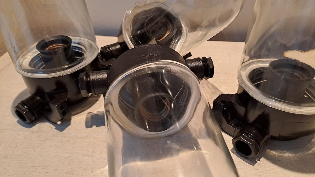 4x Stoere oude landelijke schuurlamp | stallamp, Ophalen