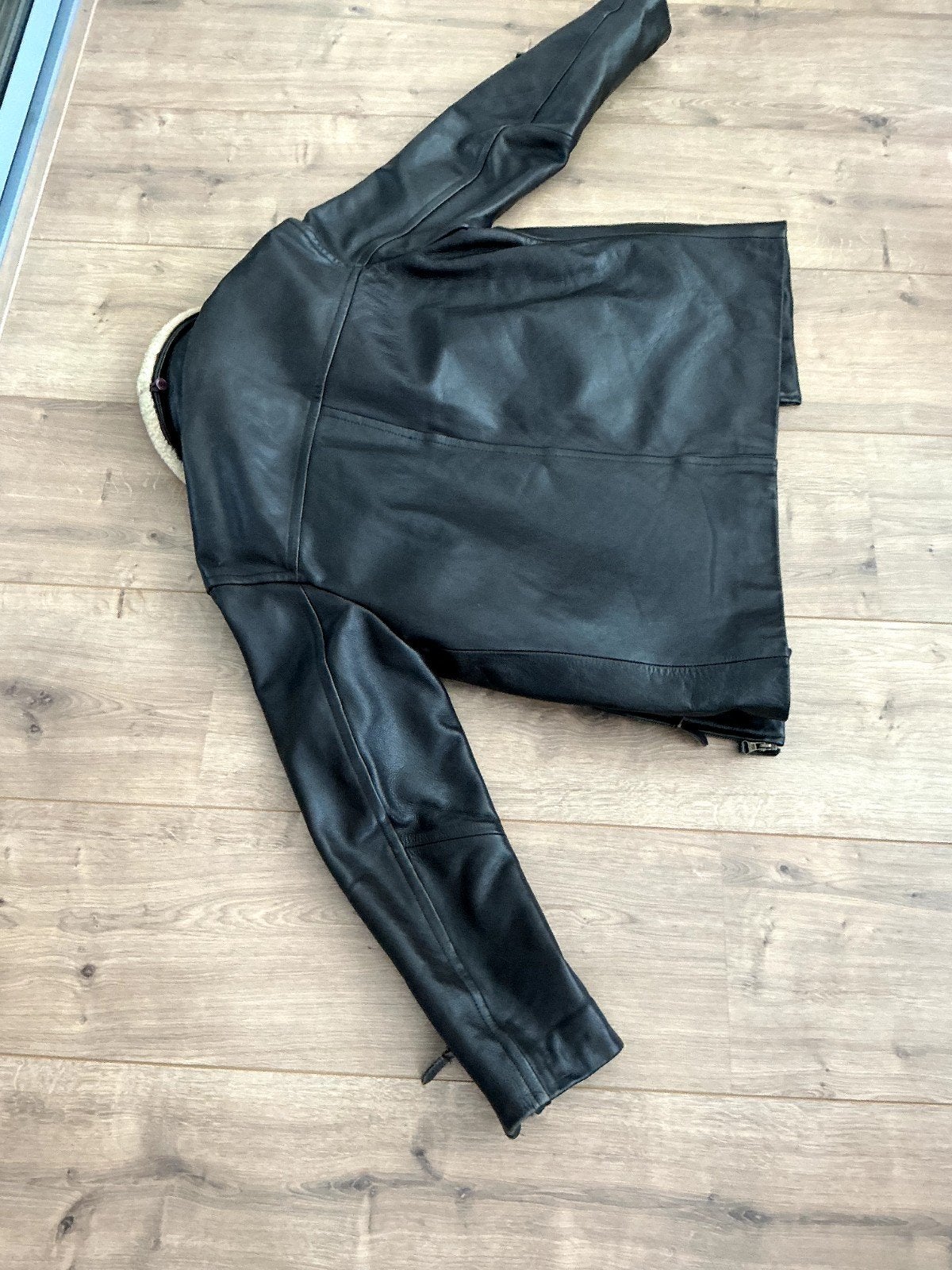 Stijlvolc donkerbruin lerenjas, Bruin, Maat 48/50 (M), Ophalen of Verzenden, Zo goed als nieuw