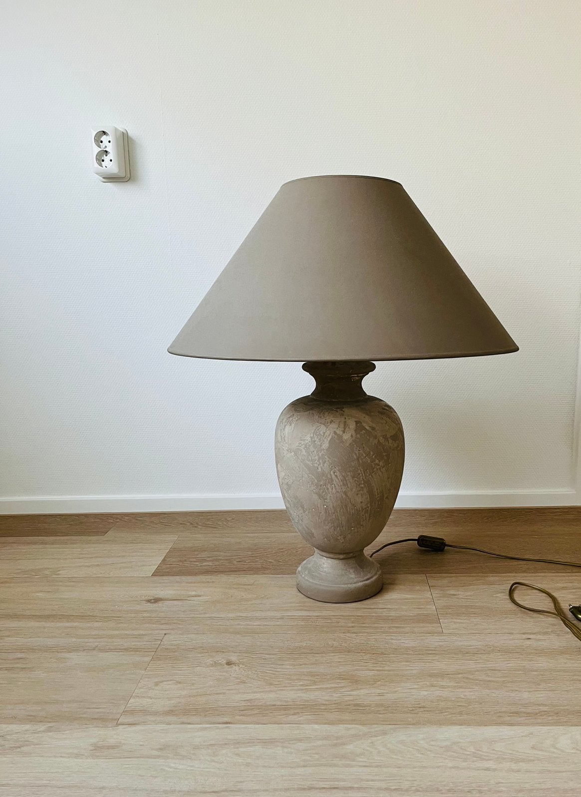 Kruiklamp lamp kruik ladelijk taupe bolia japandi, Ophalen, Zo goed als nieuw, Landelijk