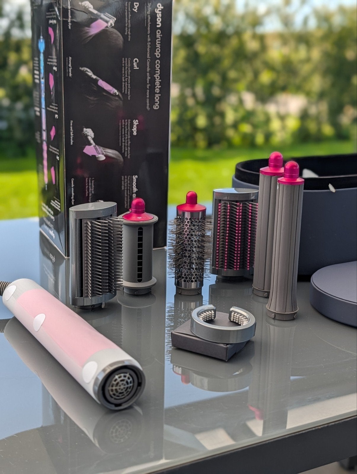 Dyson Airwrap Complete Long - Roze/Nikkel, Witgoed en Apparatuur, Ophalen of Verzenden, Zo goed als nieuw, Haarverzorging