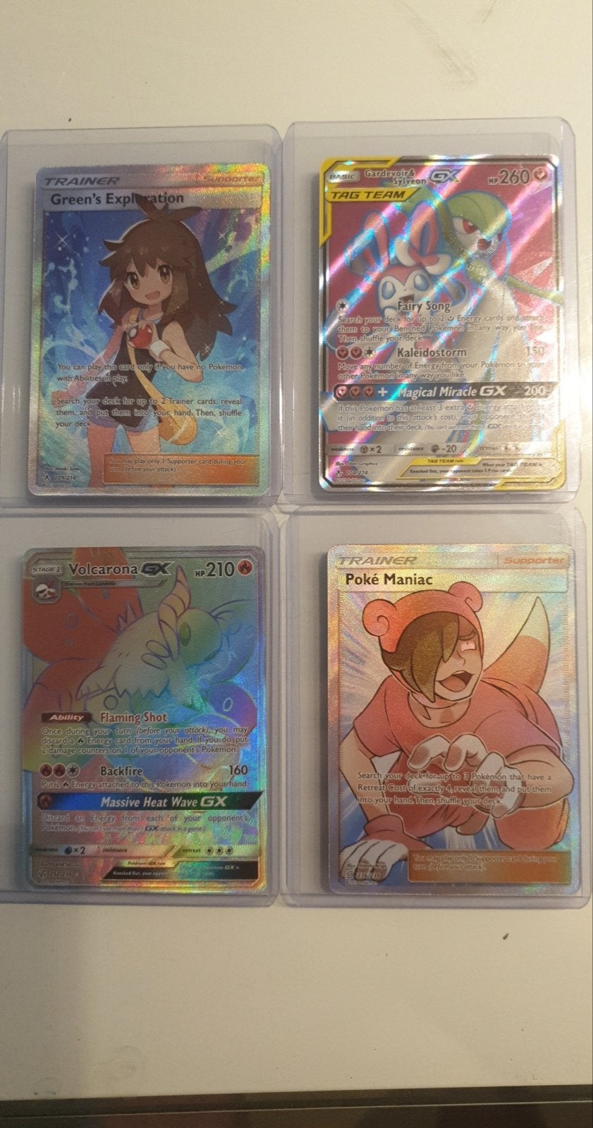 Lot hitjes: Green's Exploration, Gardevoir & Sylveon GX, Hobby en Vrije tijd, Ophalen of Verzenden, Zo goed als nieuw, Meerdere kaarten