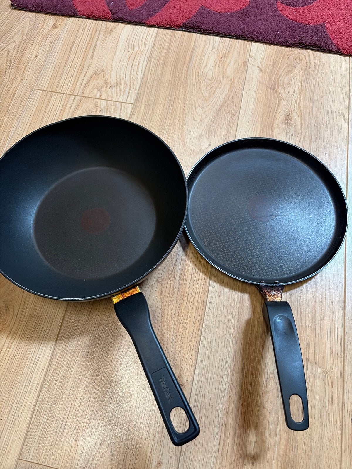 Tefal Wok en Pannenkoekenpan - Set, Huis en Inrichting, Antiaanbaklaag, Ophalen of Verzenden, Wok, Gebruikt