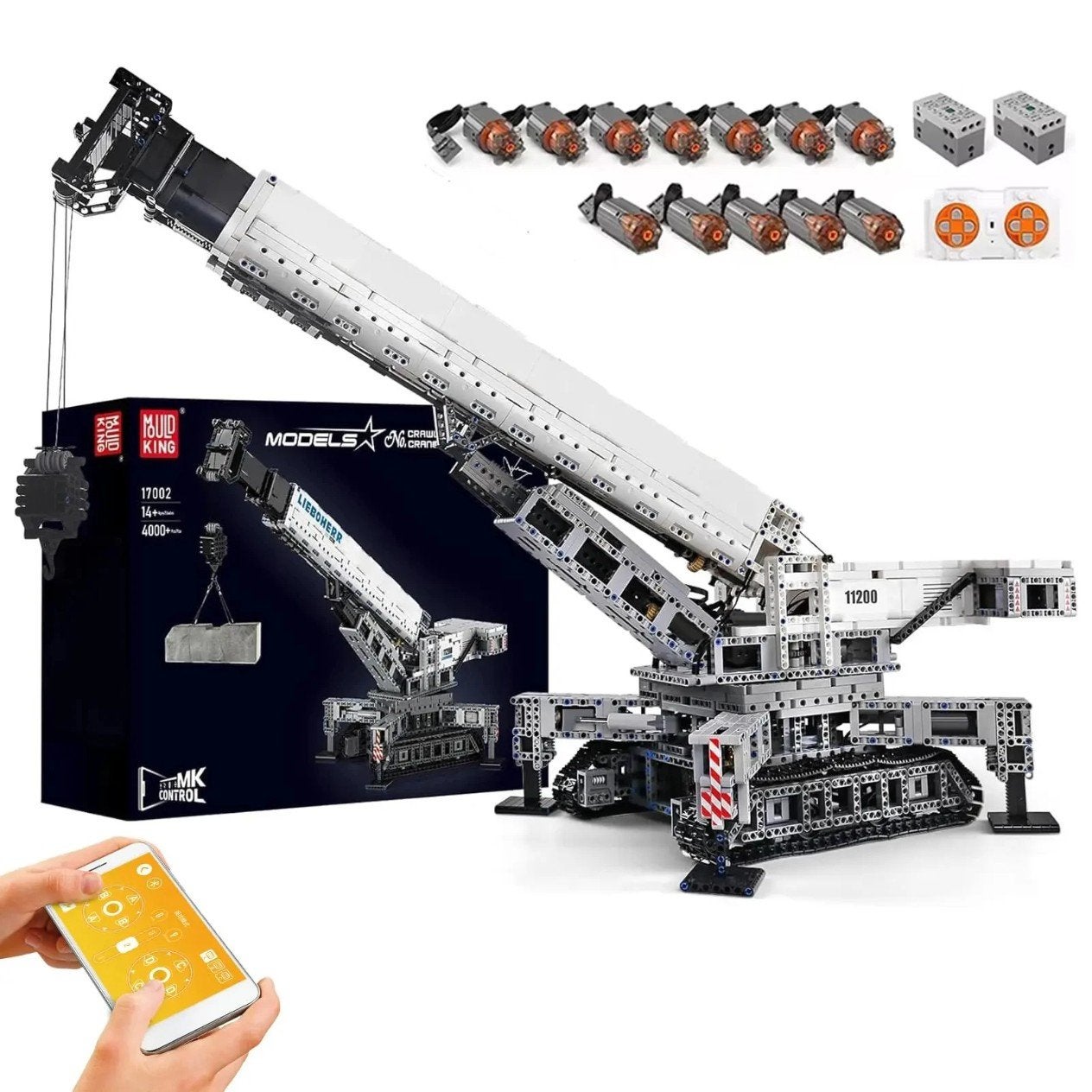 NIEUWE Mould King 17002 "Lego" Technic MEGA Kraan, 4000pc, Ophalen of Verzenden, Nieuw, Overige merken