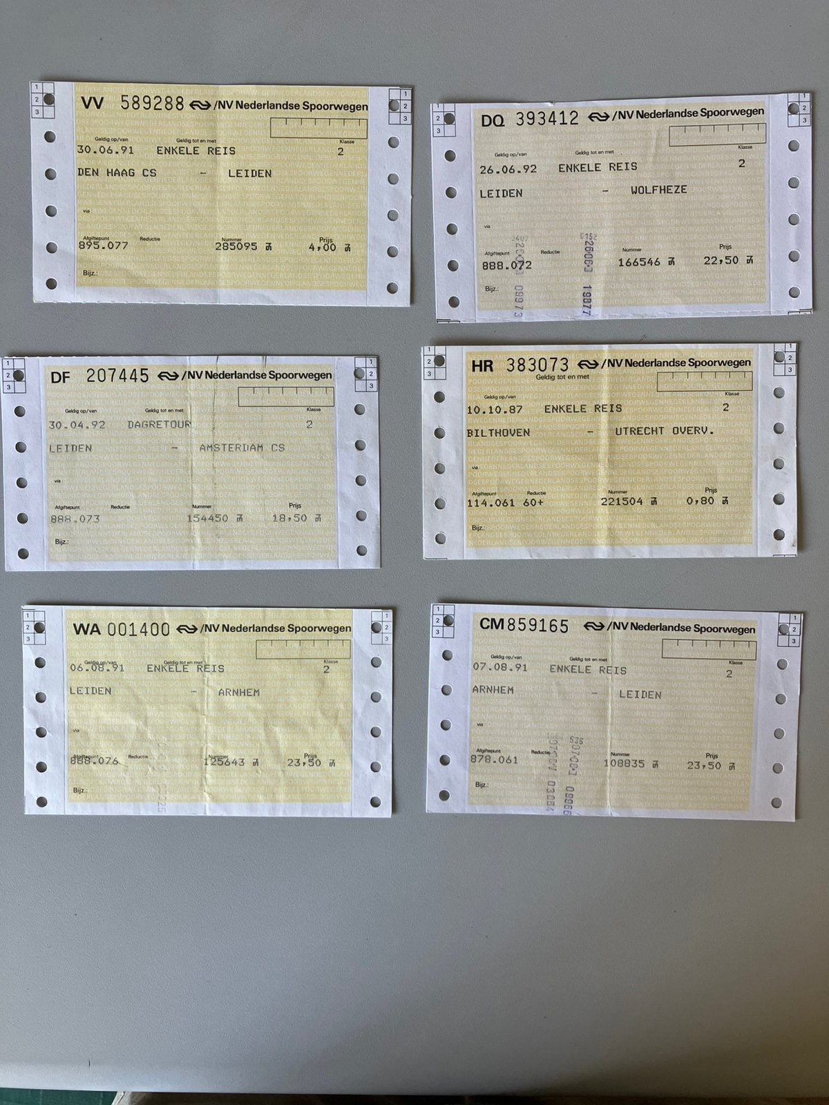 Din treinkaartjes Nederland, Ophalen of Verzenden, Zo goed als nieuw, Trein, Overige typen