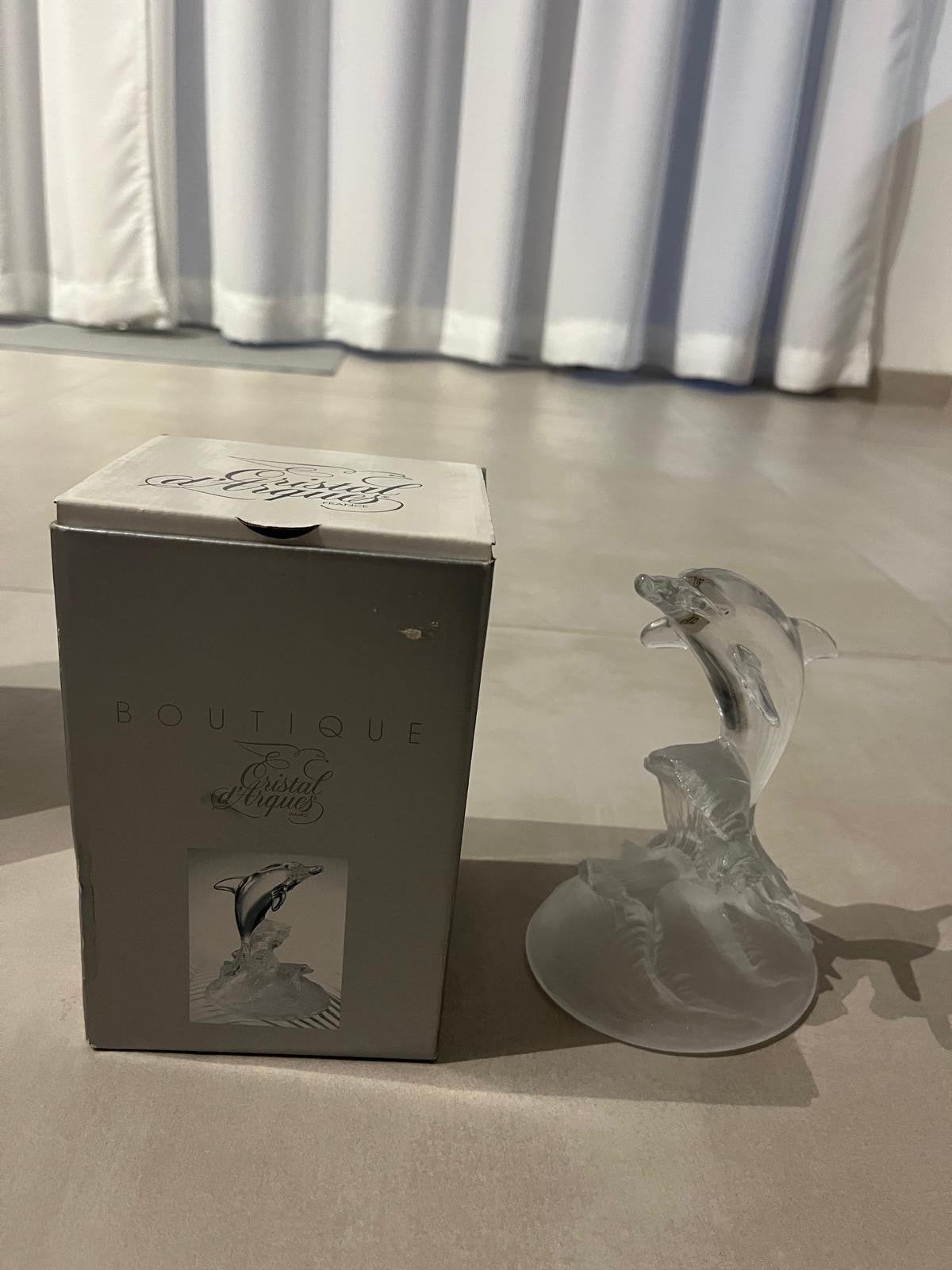 Zeldzaam Cristal d’Arques dolfijn beeldje kristal vintage, Ophalen of Verzenden