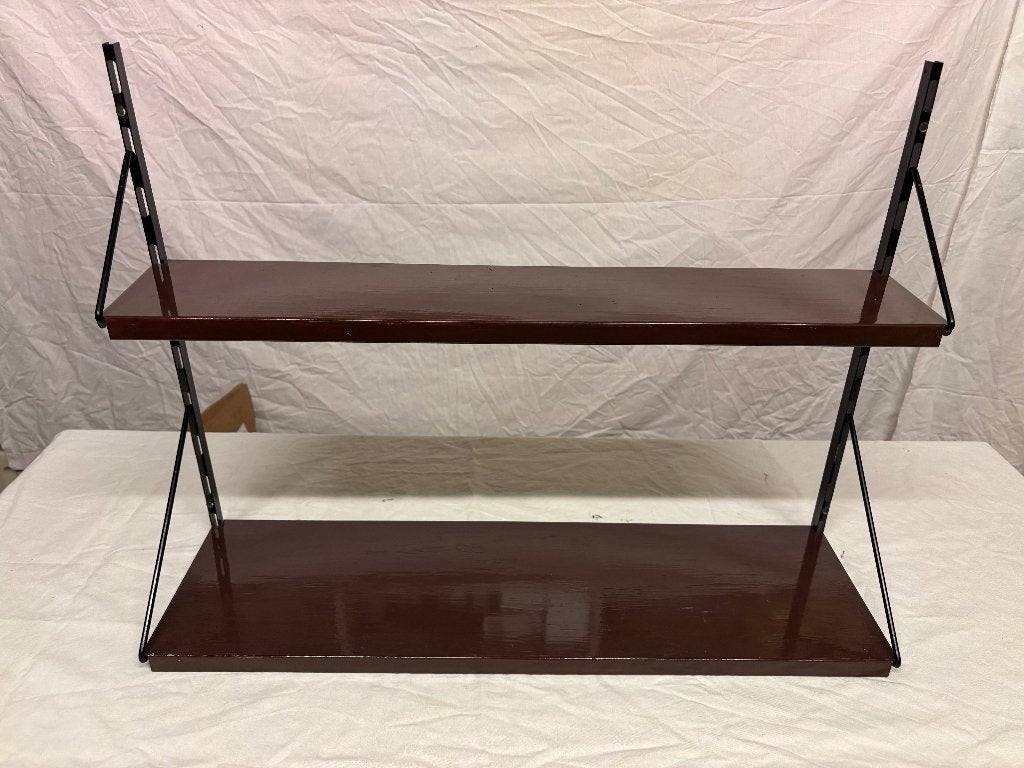 Vintage Tomado wandrek, 2 metalen planken, Huis en Inrichting, Woonaccessoires | Wandplanken en Boekenplanken, Ophalen, Gebruikt