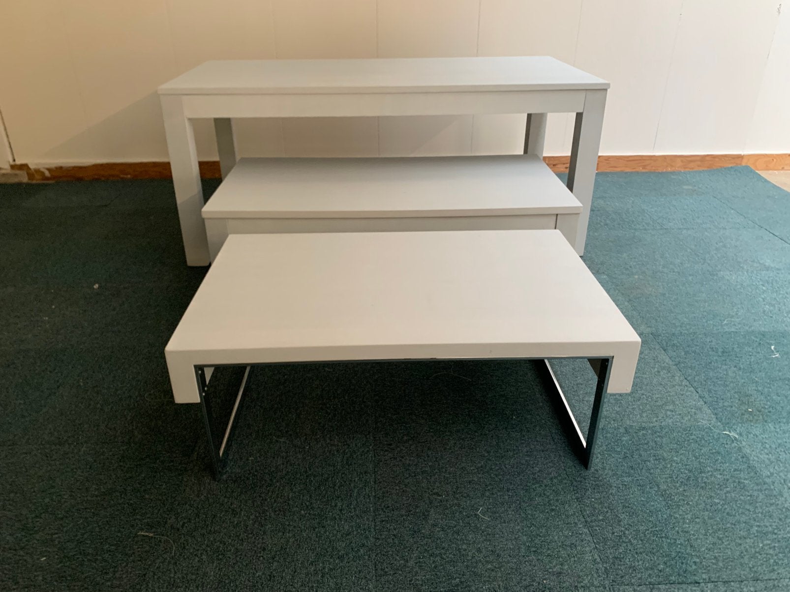 Vulkanisch Beton Ciré Eettafels/ Saloontafels, Huis en Inrichting, Tafels | Eettafels, Ophalen, 50 tot 100 cm, Zo goed als nieuw