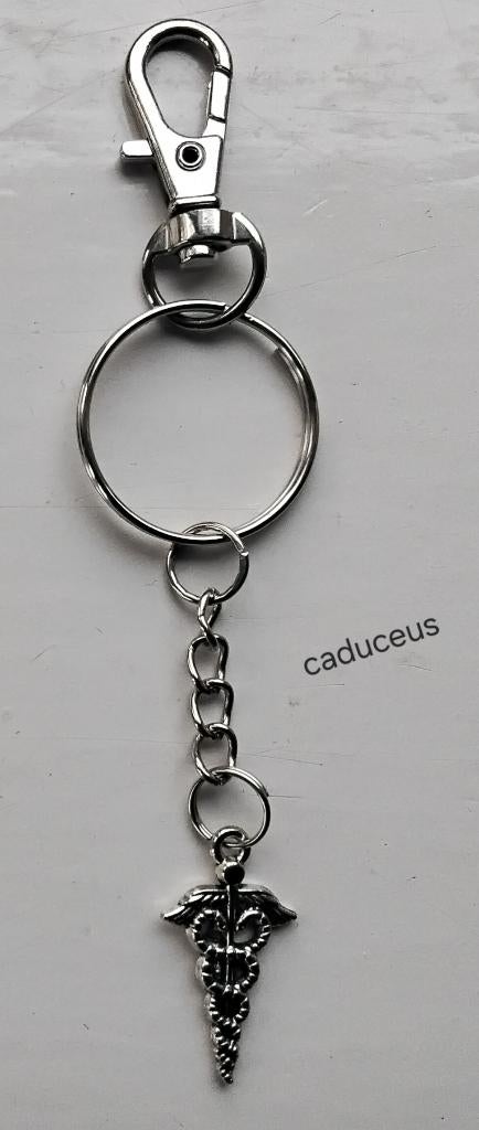Sleutelhanger aduceus, kerykeion, staf van hermes, staf van, Ophalen of Verzenden, Nieuw, Overige typen