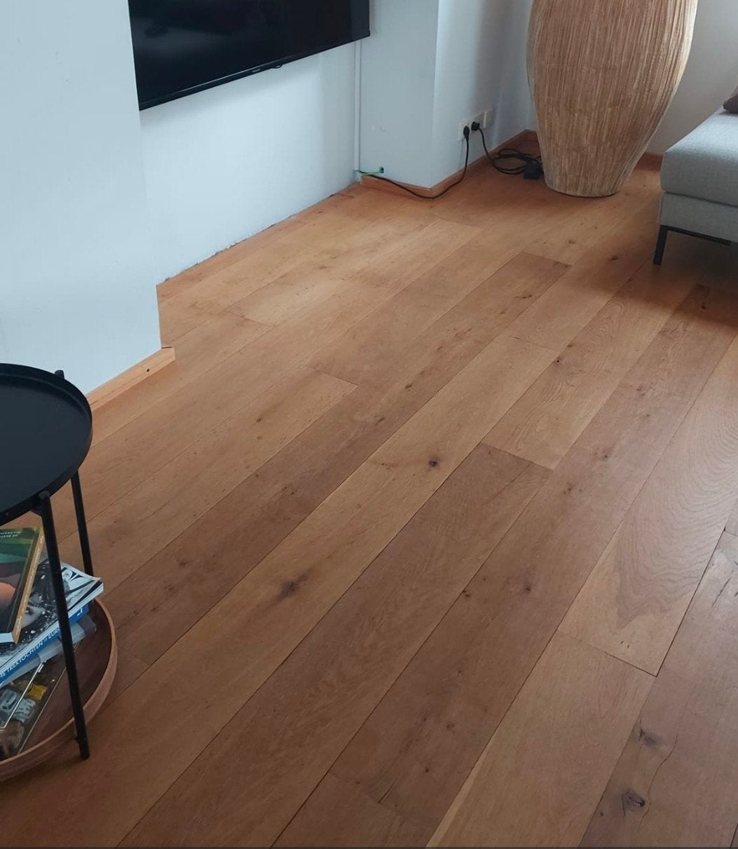 Eiken plankenvloer-15 cm brede planken, Ophalen, Vloerdelen of -planken, 10 m² of meer, 10 tot 30 cm