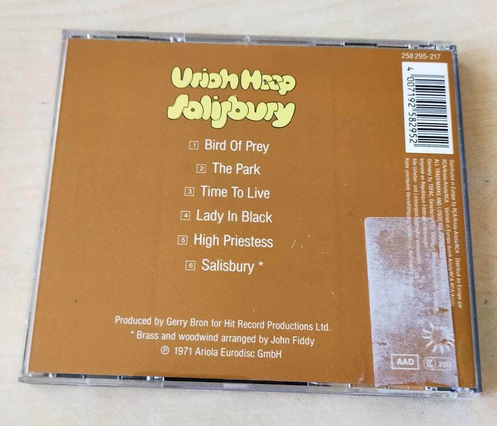Uriah Heep - Salisbury CD 1971/198?, Ophalen of Verzenden, Zo goed als nieuw, Hardrock