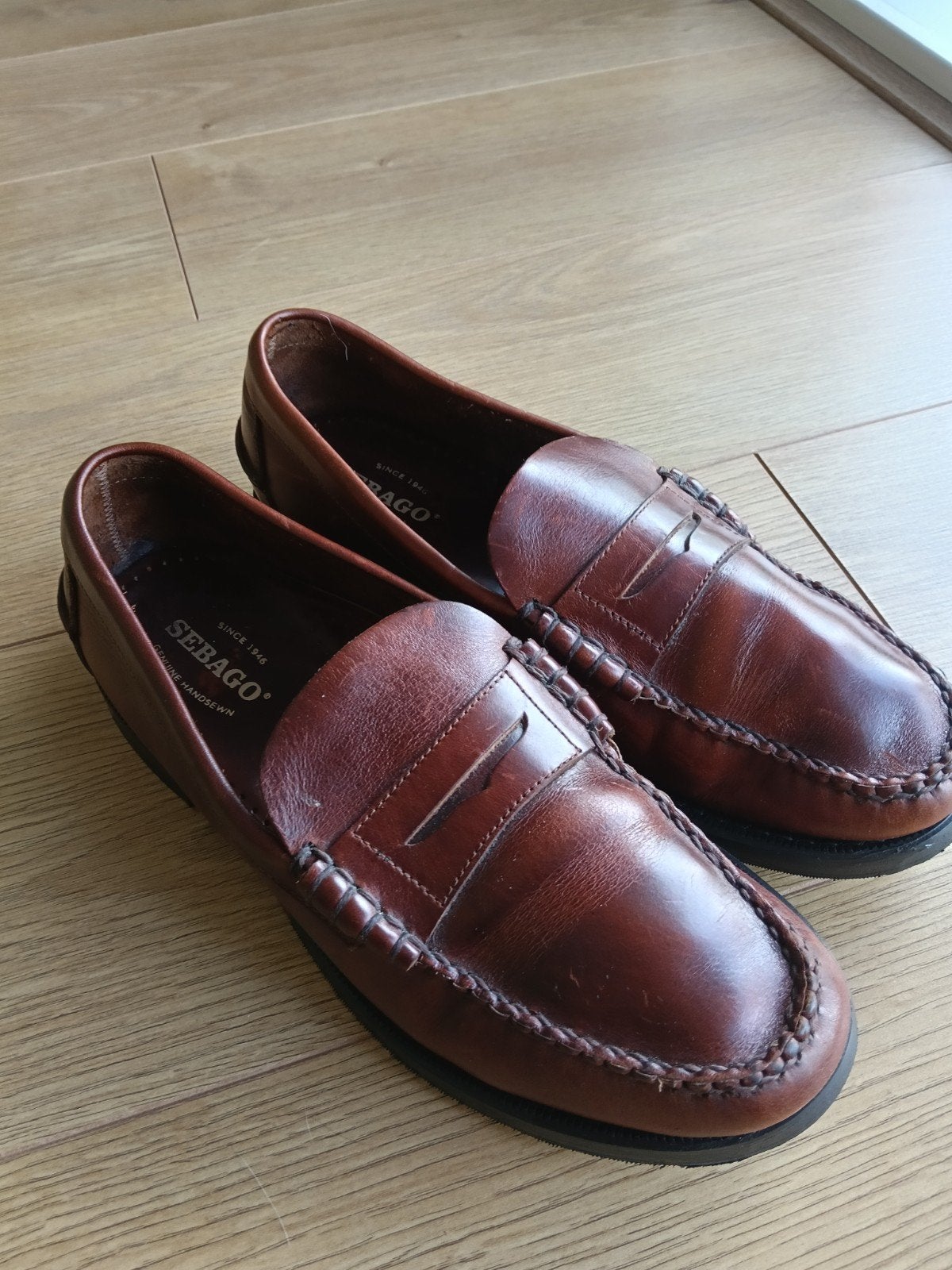 Sebago Loafers bruin leer 44,5, Loafers, Sebago, Bruin, Ophalen of Verzenden