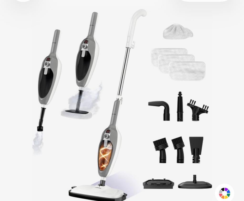 2-in-1 Stoomreiniger & Kledingstomer met Accessoires, Ophalen, Zo goed als nieuw, Stoomreiniger