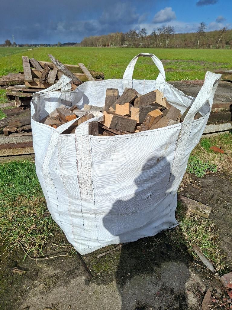 kachelhout big bag vol 70euro, 6 m³ of meer, Ophalen of Verzenden, Overige houtsoorten, Blokken