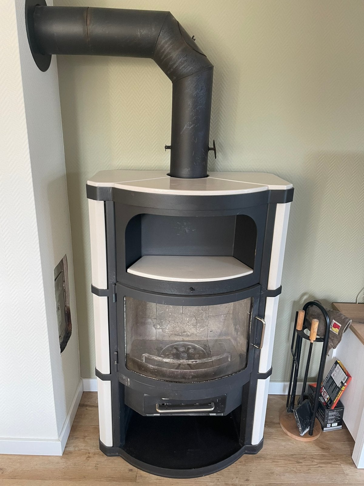 Mooie 8 kW oven te koop, Ophalen, Gebruikt, Hout, Houtkachel