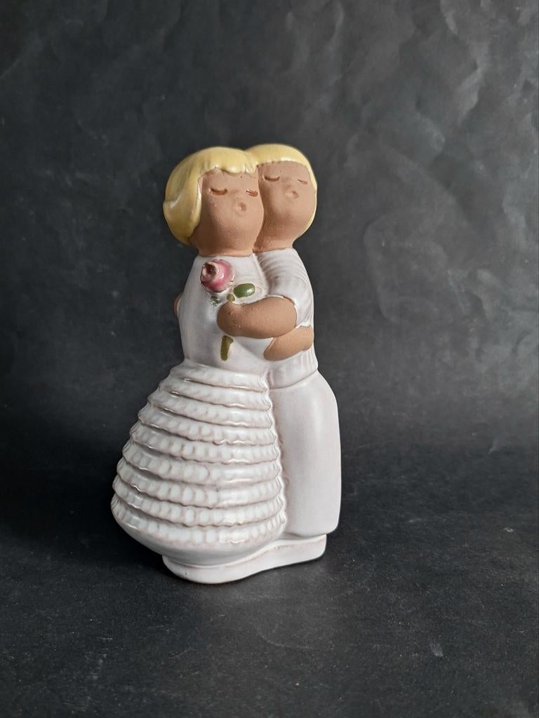 Jie Gantofta Zweden Aardewerk Beeldje "Kramen" Edit Risberg., Ophalen of Verzenden, Zo goed als nieuw, Mens