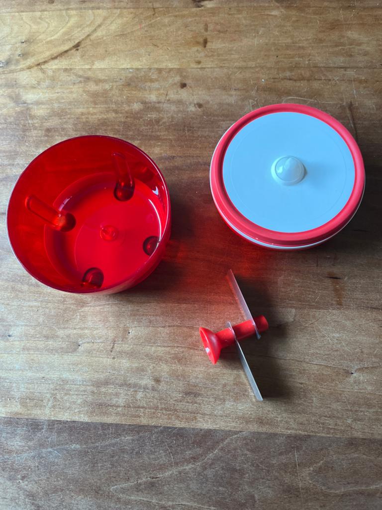 Tupperware SuperSonic Chopper Compact Rood, Ophalen of Verzenden, Zo goed als nieuw, Rood, Overige typen