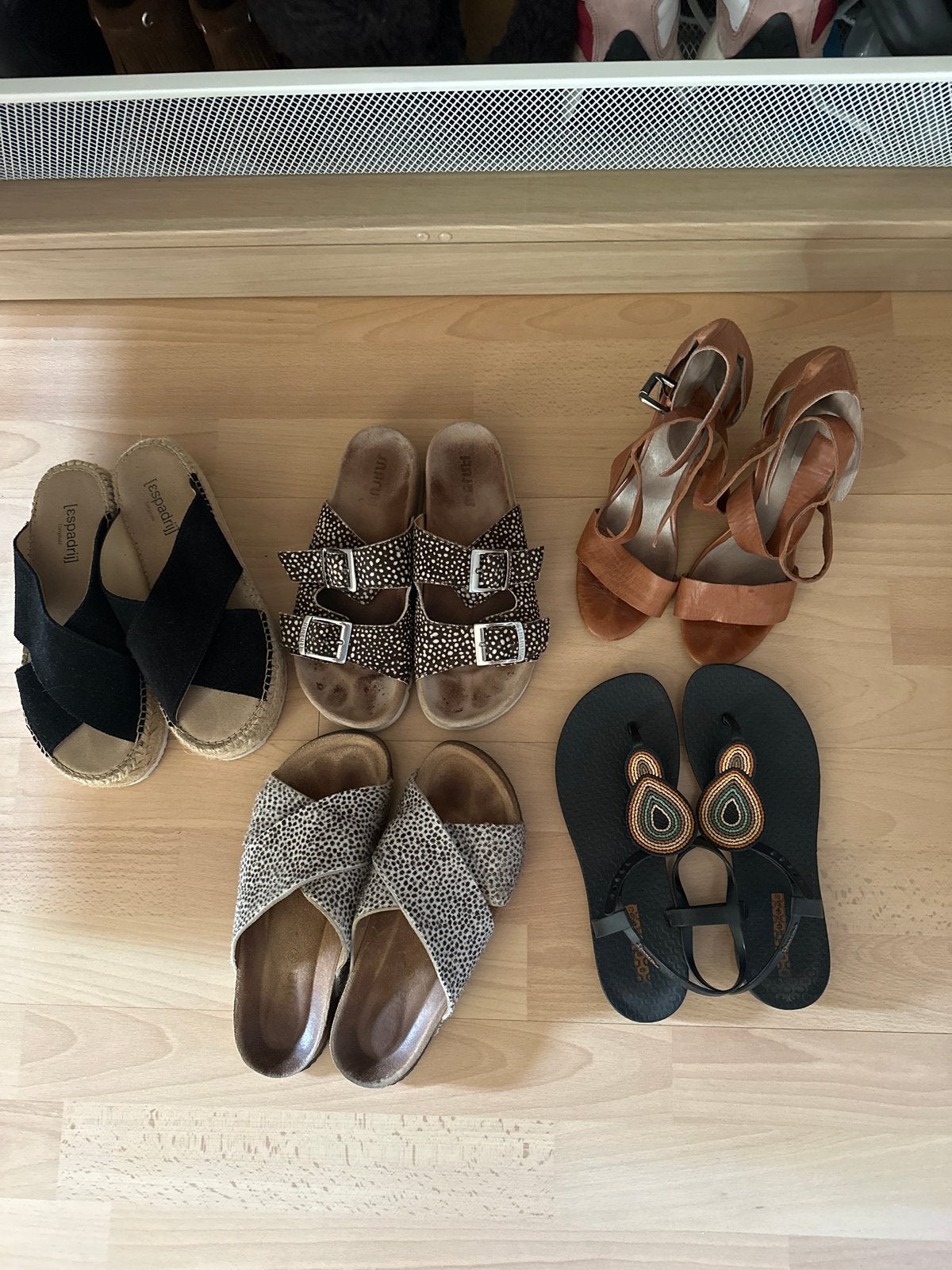 Zomerse sandalen en slippers - diverse stijlen, Ophalen, Gedragen, Zwart, Sandalen of Muiltjes