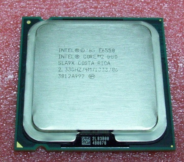 E6550 2.33 GHz Core2 Duo + **Gratis GD9OO Koelpasta**+Spatel, Intel Core2 Duo, Zo goed als nieuw, 2-core, Socket 775