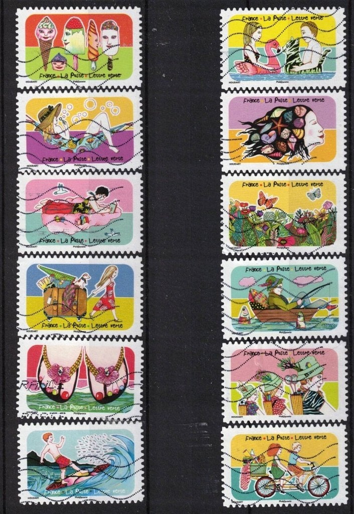 Frankrijk, serie "vakantie" 2020-105, Verzenden, Gestempeld