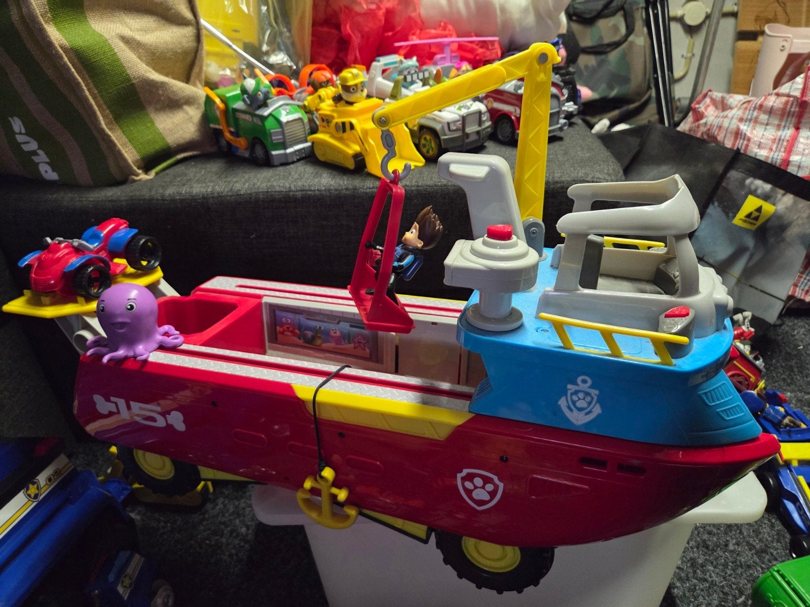 Paw Patrol Sea Patroller met figuren en voertuigen, Ophalen of Verzenden, Zo goed als nieuw