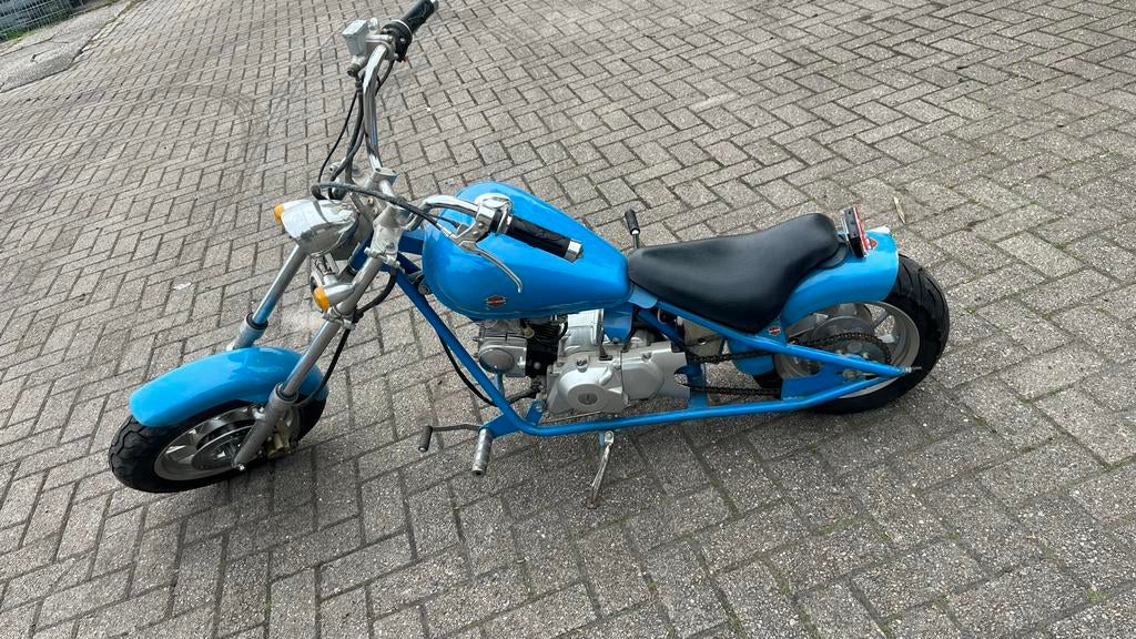 Mini Chopper Custom Bike - Blauw, Ophalen of Verzenden, Gebruikt, Schijfrem, Overige typen