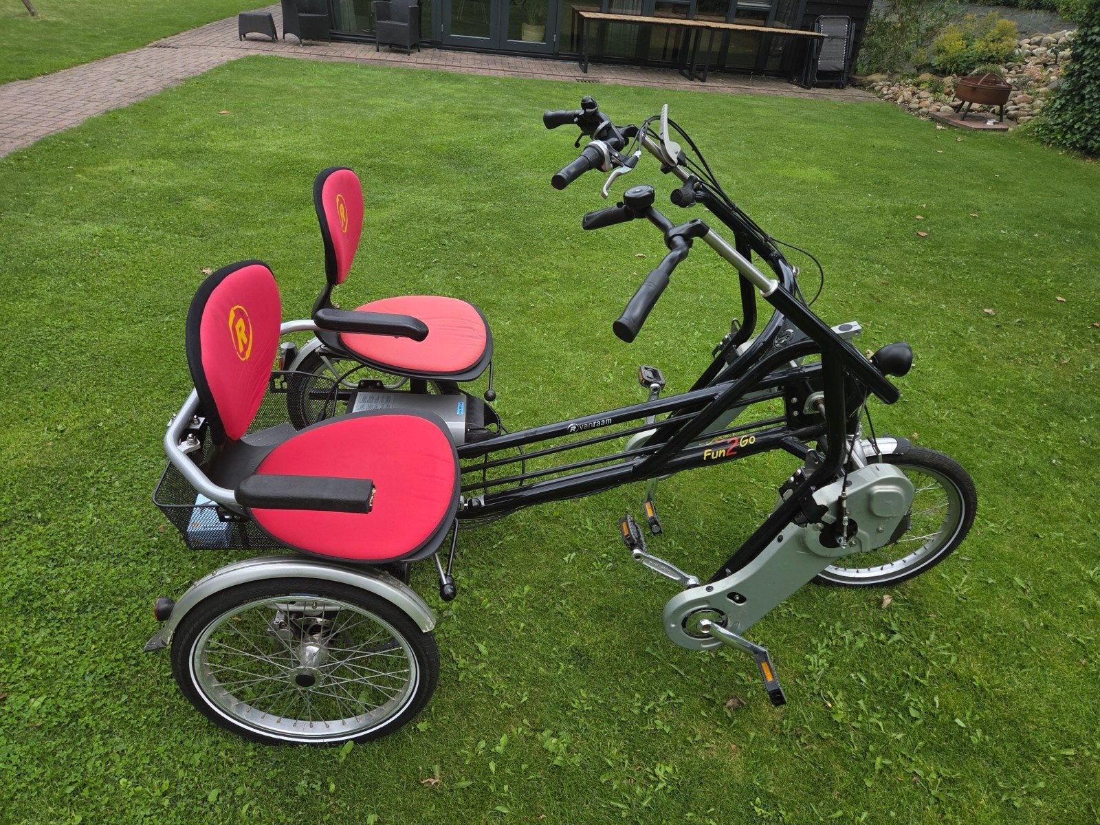 Van Raam duo fiets fun2go met ondersteuning, Ophalen