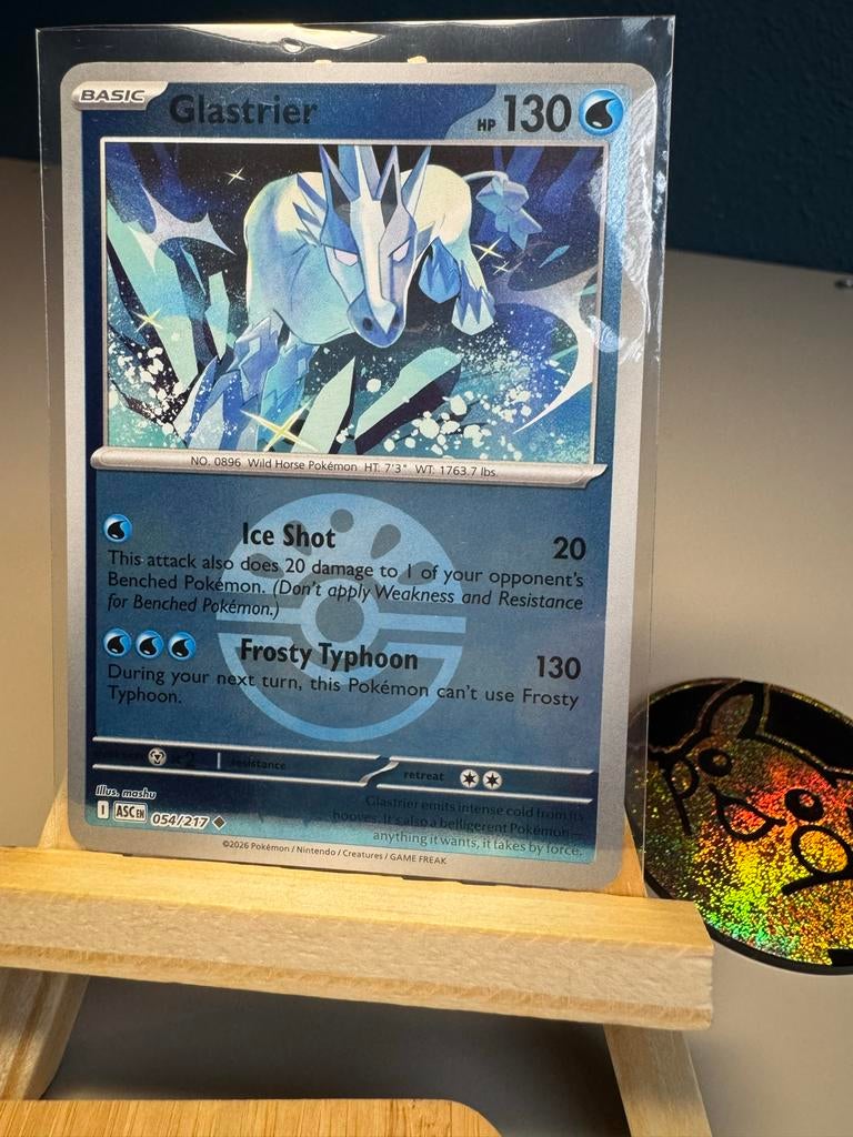Pokemon kaart: Glasterier - 054/217, Hobby en Vrije tijd, Verzamelkaartspellen | Pokémon, Zo goed als nieuw, Losse kaart, Ophalen of Verzenden