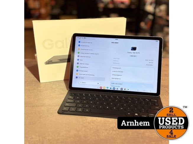 Samsung Galaxy Tab S9 FE + S Pen + Keyboard Cover | In Doos, Samsung, Zo goed als nieuw, Support@Samsung.com, 129, Samsung-ro, Yeongtong-gu
Suwon-si, Gyeonggi-do 16677
South Korea