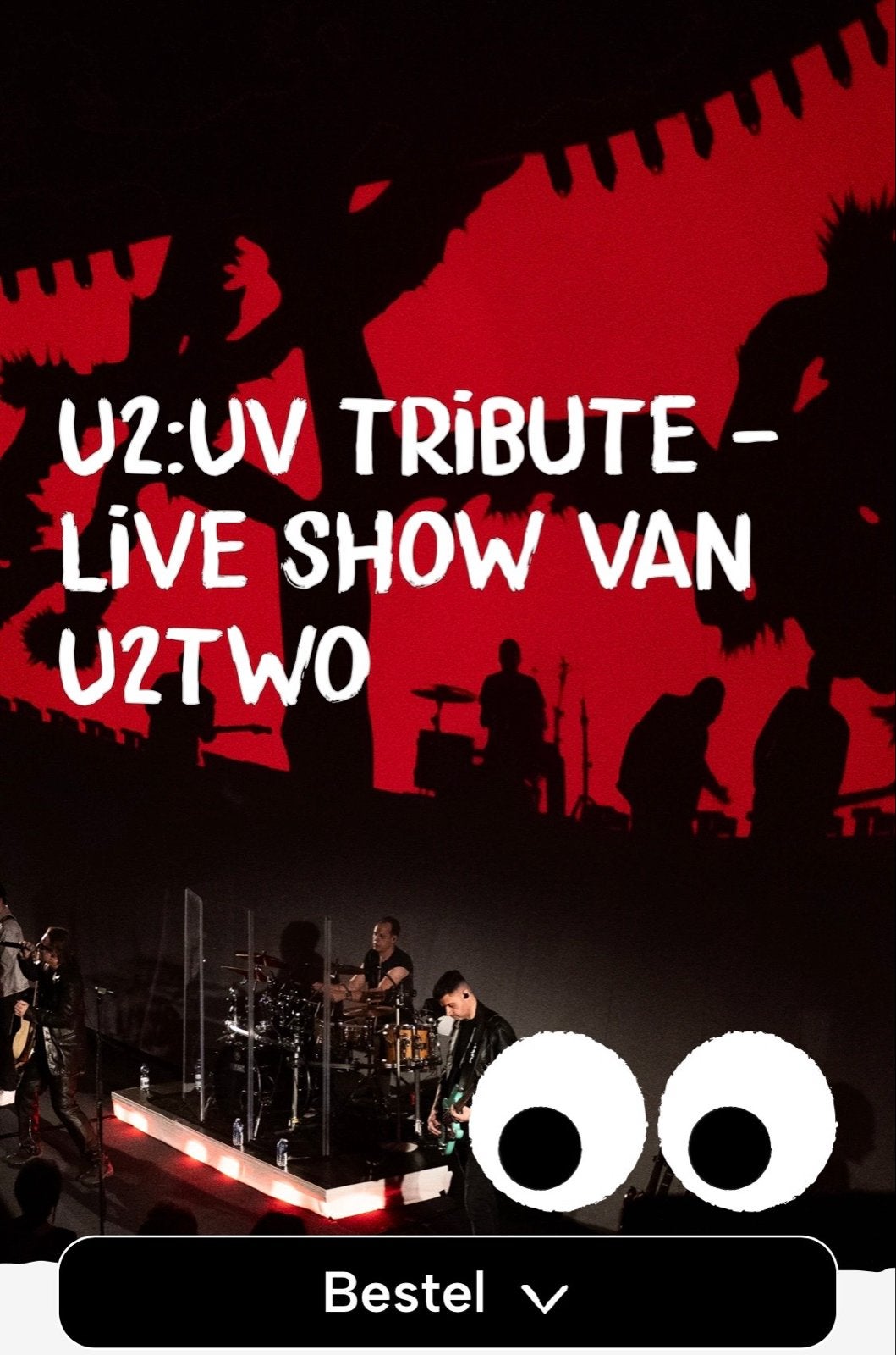 Concert kaarten U2 tribute, Eén persoon, Oktober