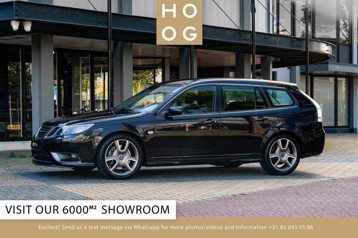Saab 9-3 Sport Estate 2.8 Turbo X V6 Aero XWD (bj 2008), Gebruikt, Zwart, Zwart, Handgeschakeld