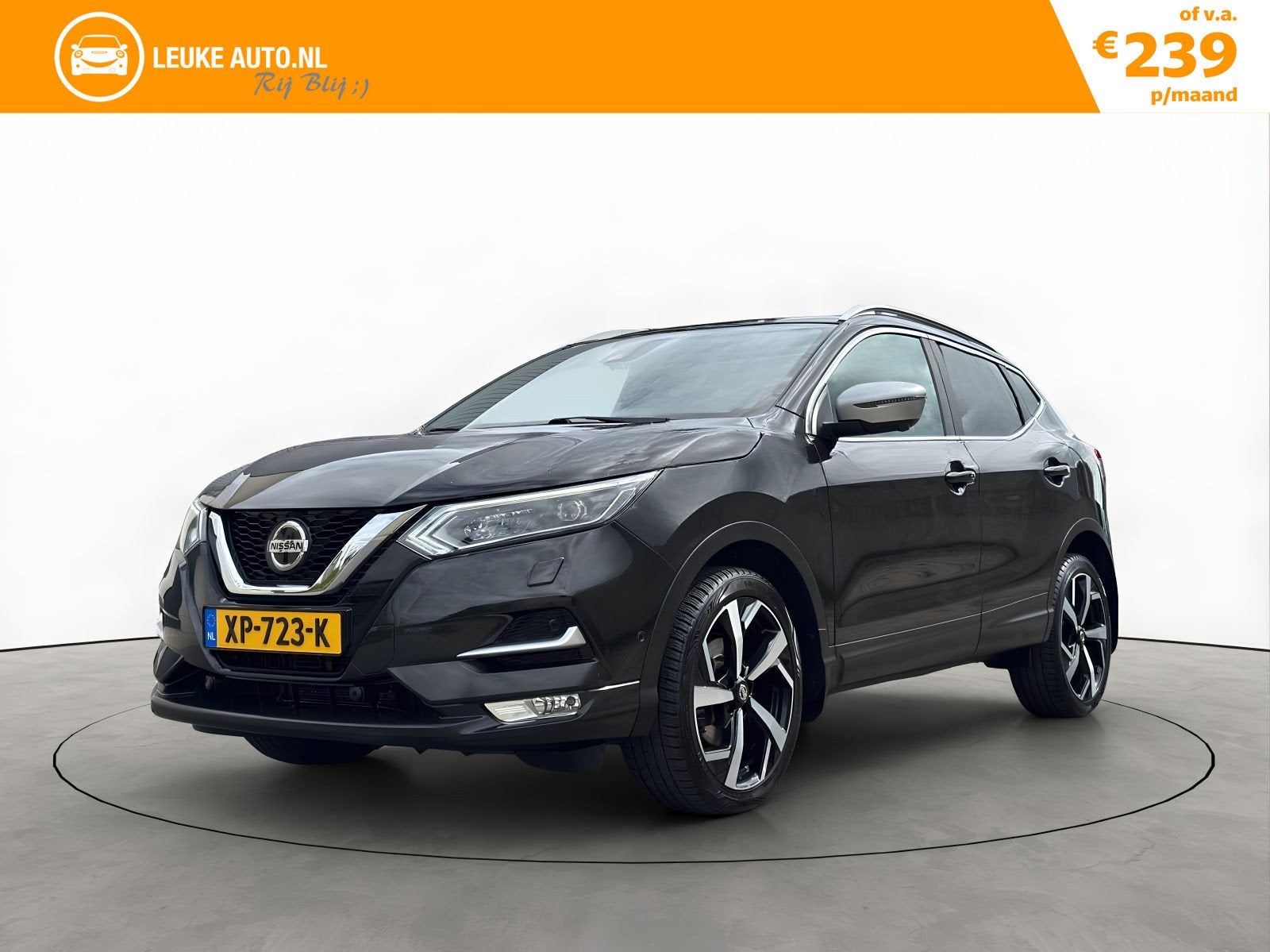 Nissan QASHQAI 1.2 116PK Aut. Tekna + Leer 360 Bose Pano Mem, Gebruikt, 4 cilinders, 116 pk, Zwart