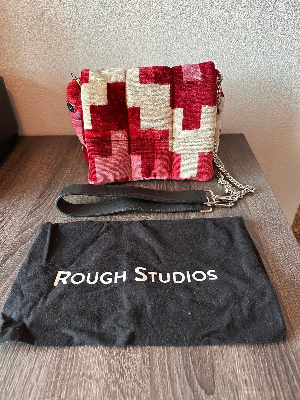 Rough Studios Mini Brooklyn handtas met dustbag en straps, Ophalen of Verzenden, Zo goed als nieuw, Roze, Handtas