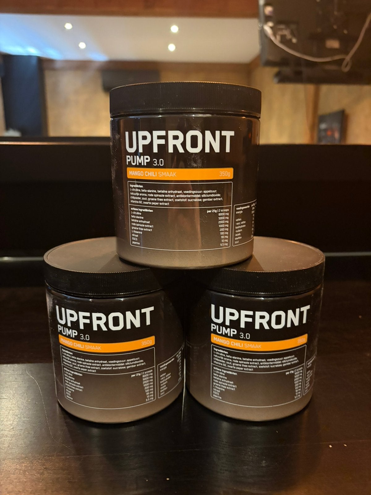 Upfront pump 3.0 preworkout 3 potten, Ophalen of Verzenden, Zo goed als nieuw