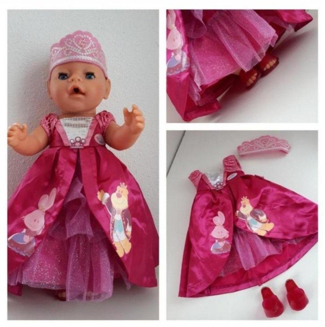 Baby Born kleertjes 3 delige Prinsess Babyborn.

Excl pop., Ophalen of Verzenden, Zo goed als nieuw, Babypop