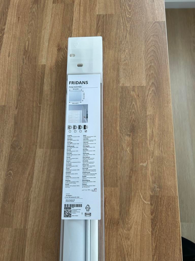 Ikea Fridans Rolgordijn - Nieuw in ongeopende verpakking, Ophalen of Verzenden, Nieuw, Wit, 150 tot 200 cm