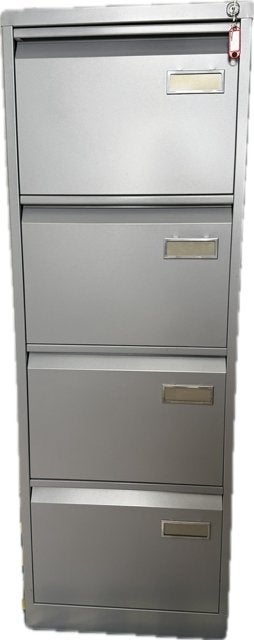 Stalen Archiefkast 4 Lades 470 x 622 x 1.321 mm Lichtgrijs, Ophalen, Minder dan 50 cm, Gebruikt, 100 tot 150 cm