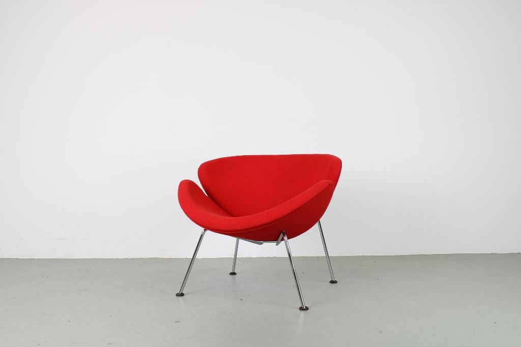 Artifort Orange Slice fauteuil, rood, Huis en Inrichting, Fauteuils, Gebruikt, Stof, 75 tot 100 cm, 75 tot 100 cm, Ophalen