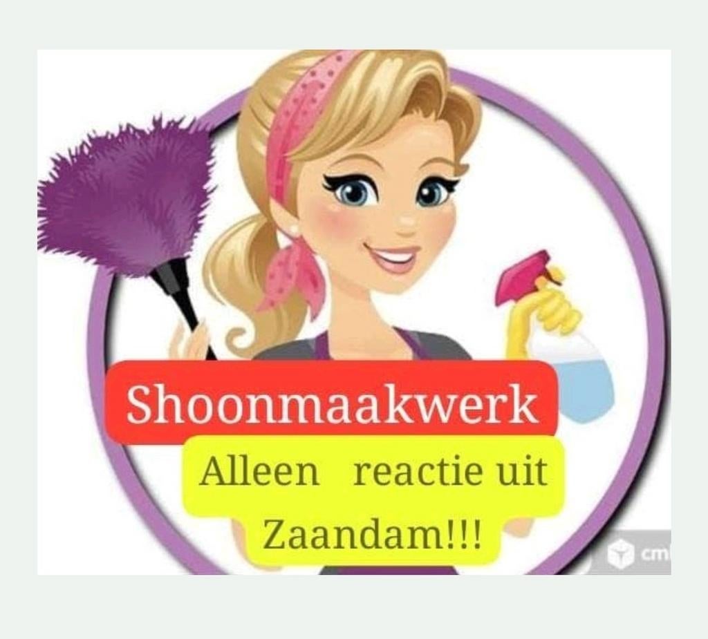Huishoudelıjk shoonmaakster gezocht uit zaandam Vrouwelıjk, Overige uren, Overige niveaus, Overige vormen