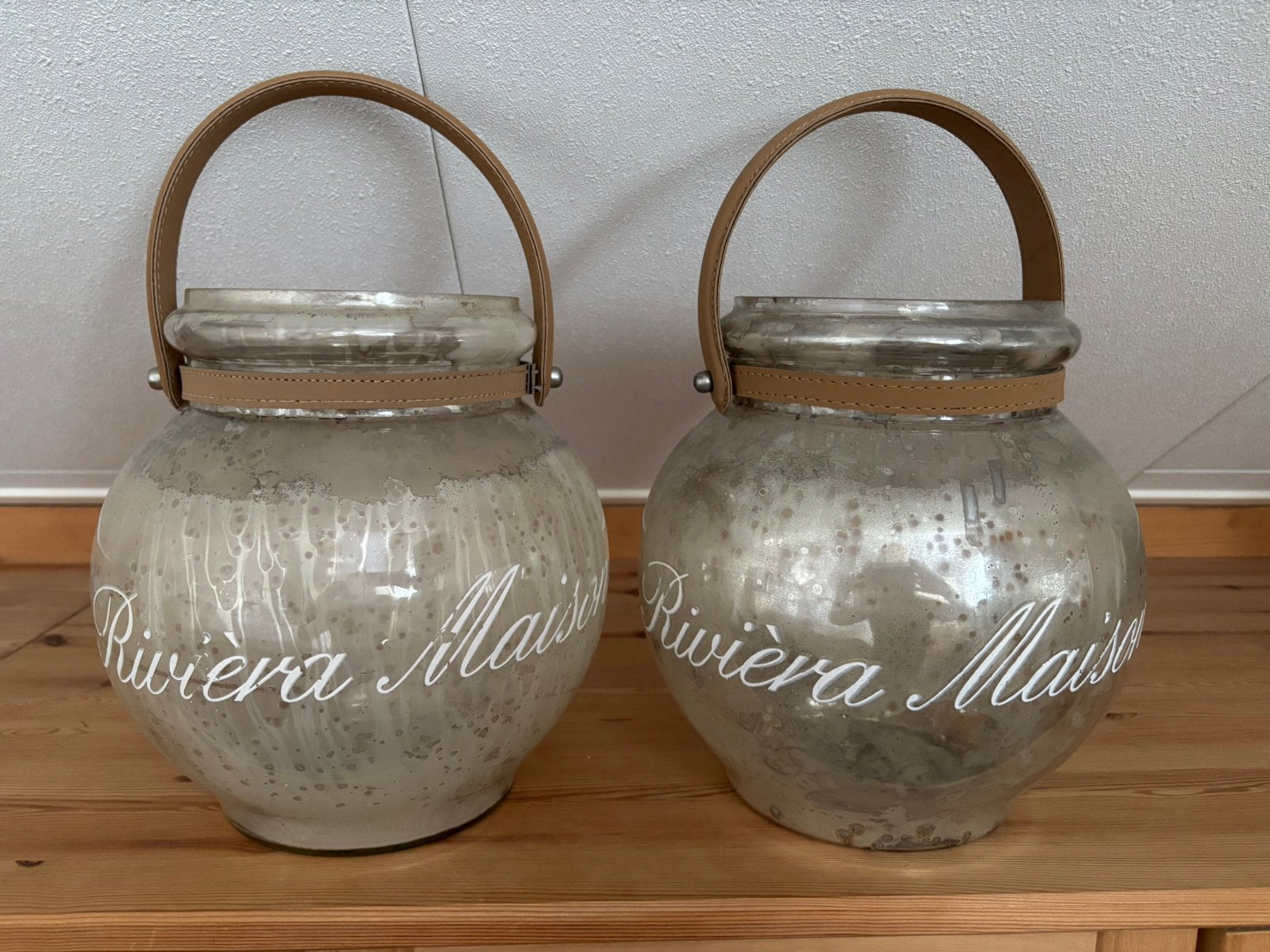 Glazen windlichten Riviera Maison, Ophalen, Gebruikt, Beige, Boho