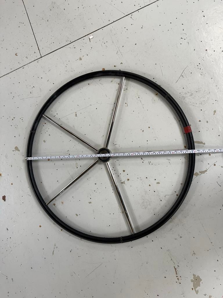 2x stuurwiel 90cm doorsnede, zwart leder, prijs per stuk, Ophalen of Verzenden, Zo goed als nieuw, Motor en Techniek, Zeilboot of Motorboot