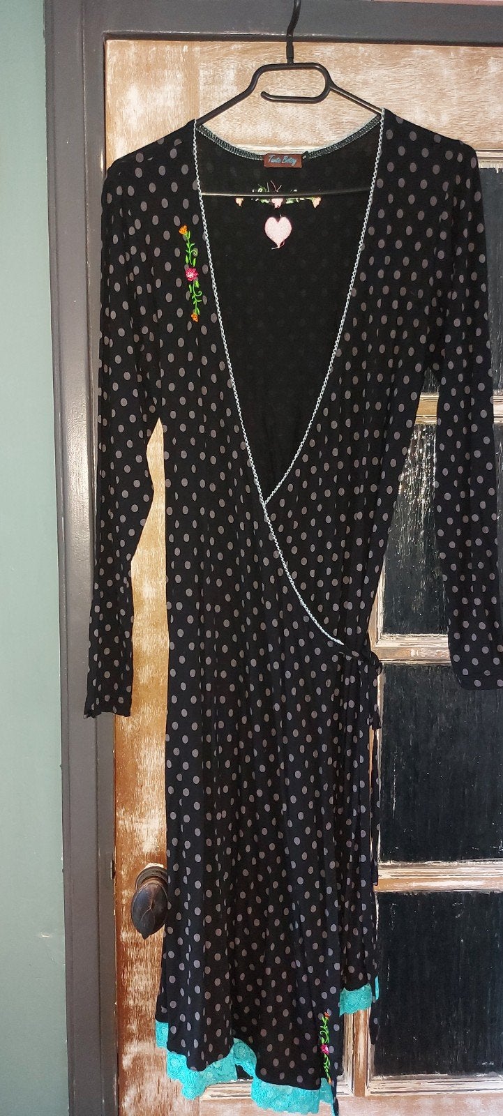 Tante Betsy jurk maat S - Zwart met stippen, Kleding | Dames, Tante Betsy, Zwart, Ophalen of Verzenden, Maat 36 (S)