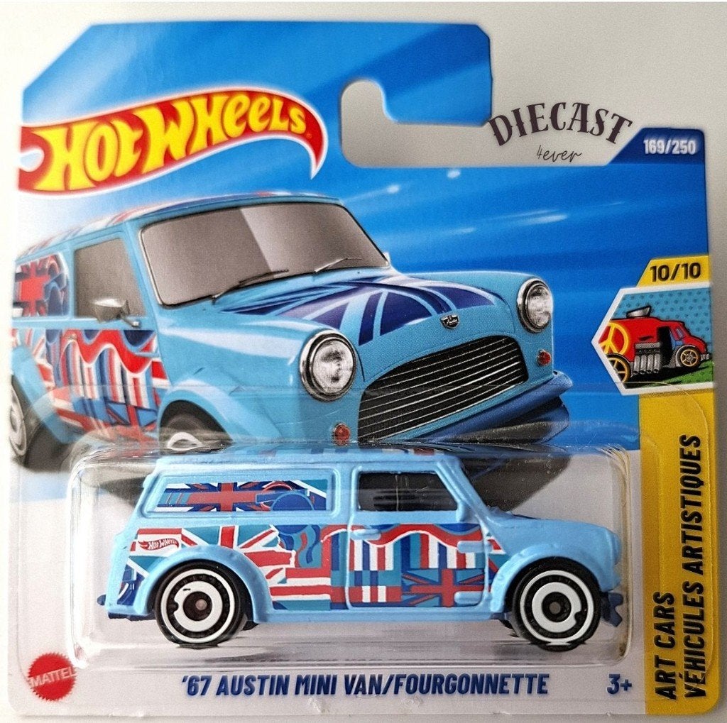 Hot Wheels '67 Austin Mini VAN, blauw, Ophalen, Nieuw, Auto