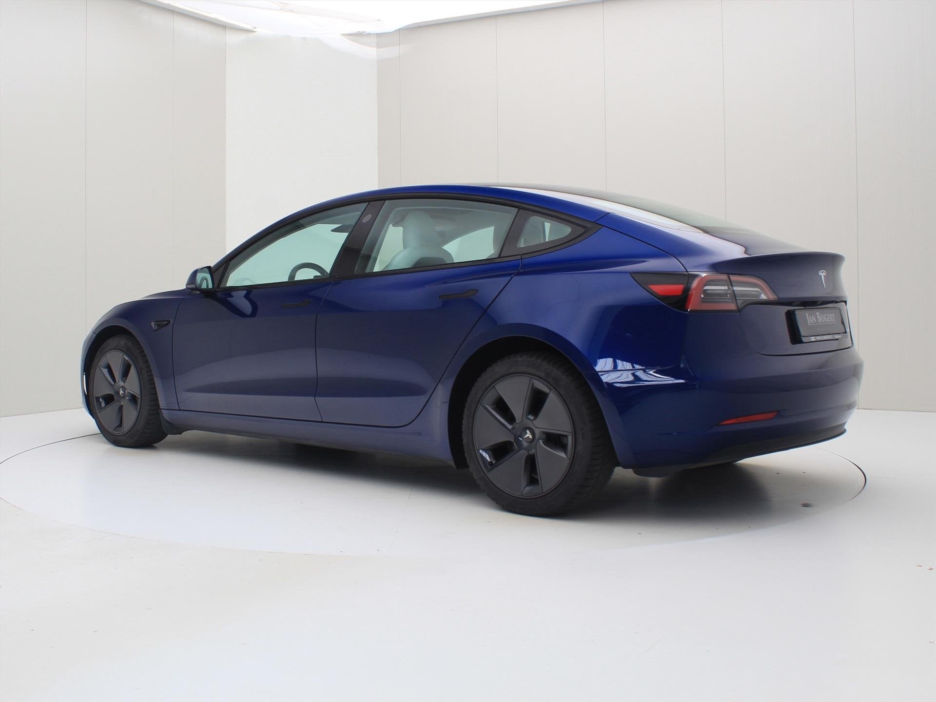 Tesla Model 3 Long-Range AWD 351pk 75 kWh [ WIT LEDER+FACELI, Auto's, Automaat, Gebruikt, Blauw, 351 pk