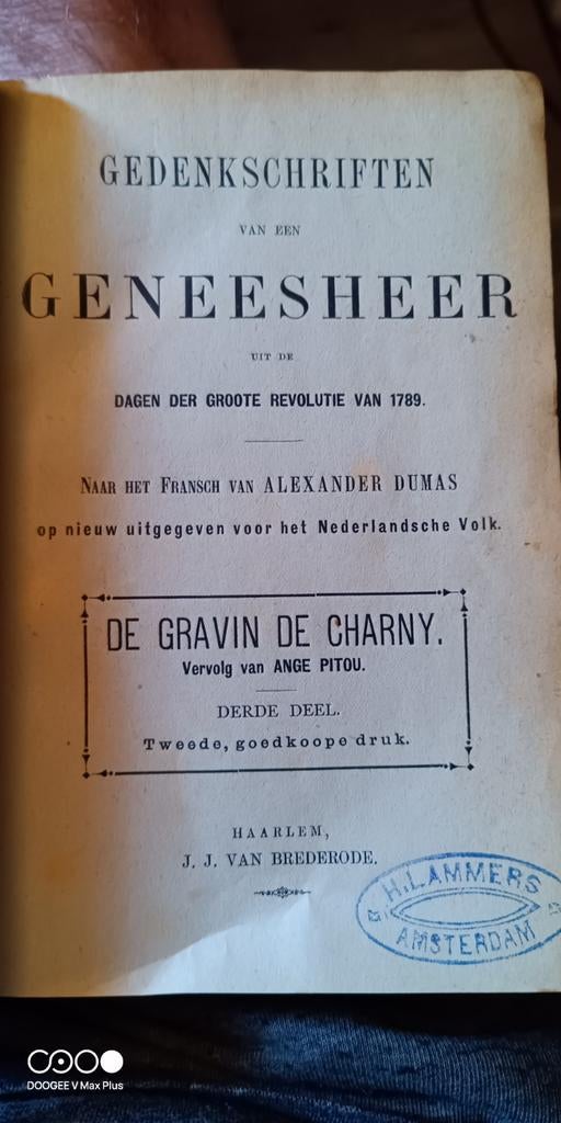 Gedenkschriften van een Geneesheer - De Gravin de Charny, Ophalen of Verzenden