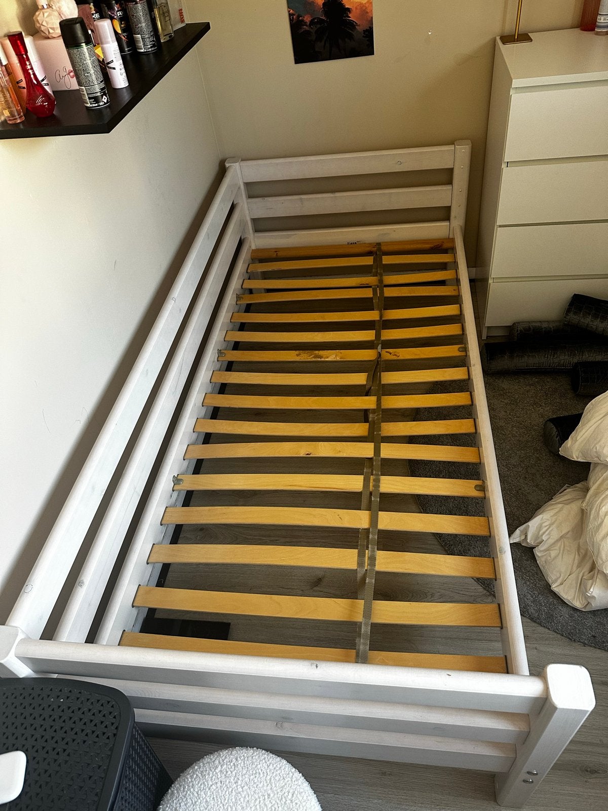 Flexa bedbank 200x80 cm, Ophalen, Gebruikt, Eenpersoons, Wit