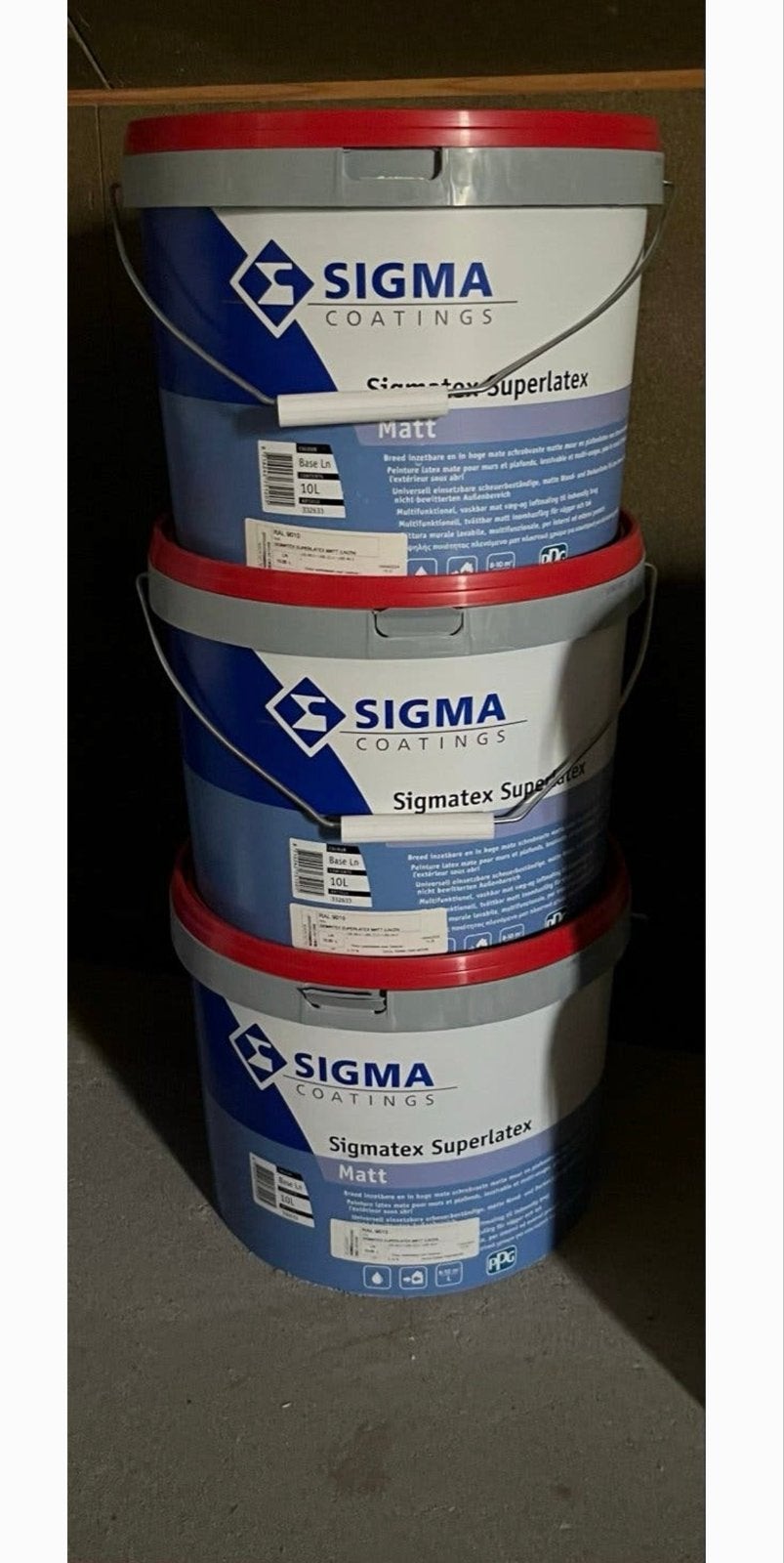 Sigma Sigmatex Superlatex Matt 10L - Nieuw RAL 9010!!, Ophalen, Wit, Nieuw, Verf