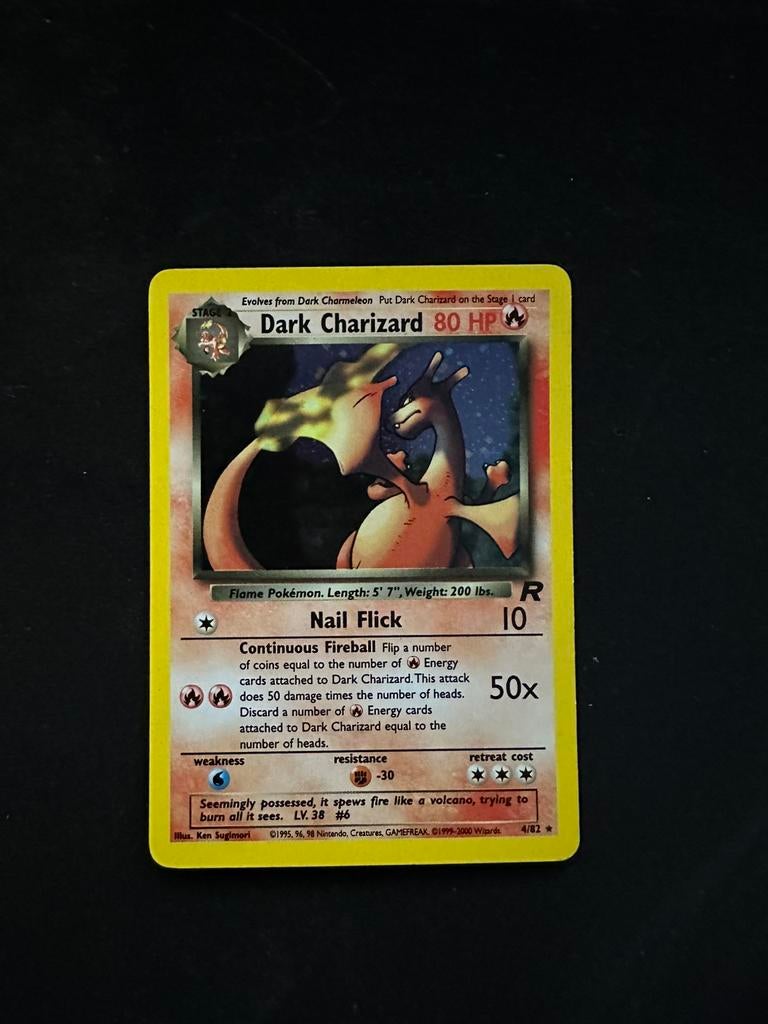 Dark Charizard Holo 4/82, Hobby en Vrije tijd, Verzamelkaartspellen | Pokémon, Ophalen of Verzenden, Zo goed als nieuw