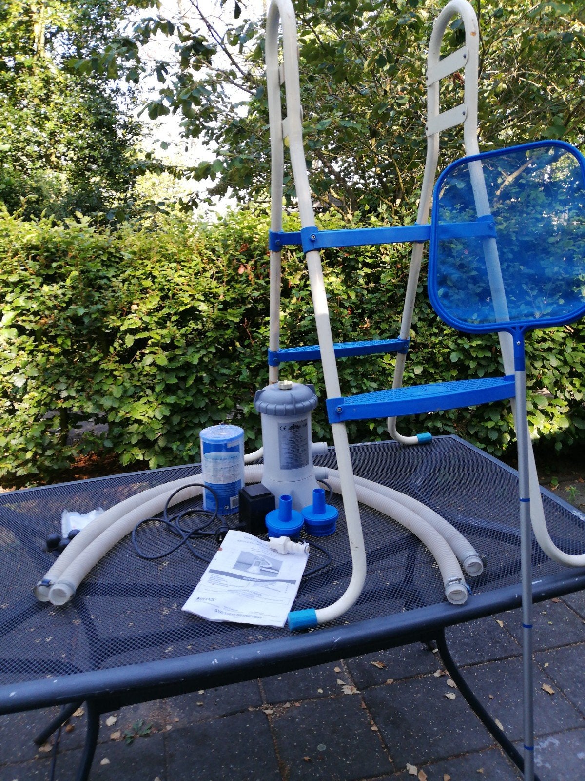 zwembadpomp en trapje, Tuin en Terras, Zwembad-toebehoren, Ophalen, Gebruikt