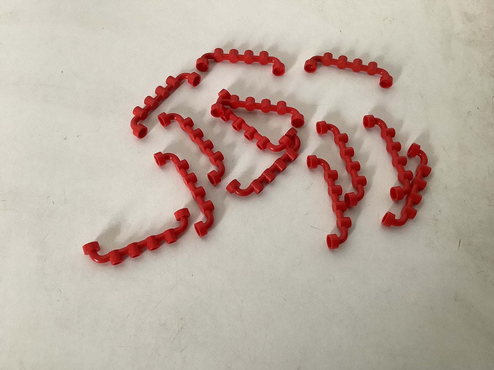 Lego staaf 1x6 met gesloten noppen rood, Ophalen of Verzenden, Gebruikt, Losse stenen, Lego